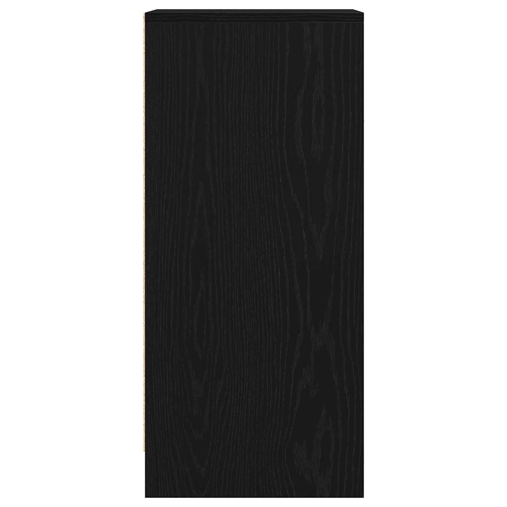 Sideboard Schwarz Eichen-Optik 29,5x34x76 cm Holzwerkstoff