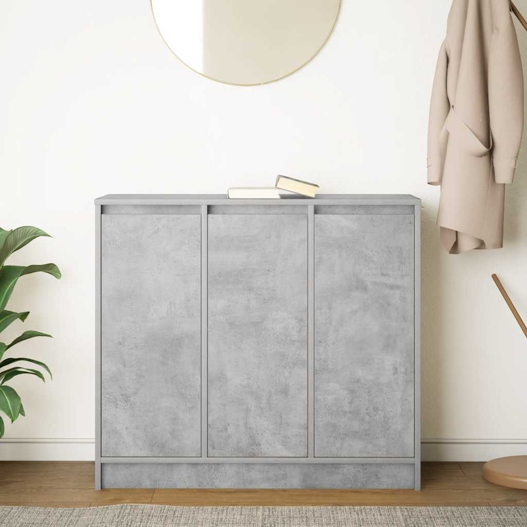 Sideboard Concrete Grey 85x34x76 cm Wood Material