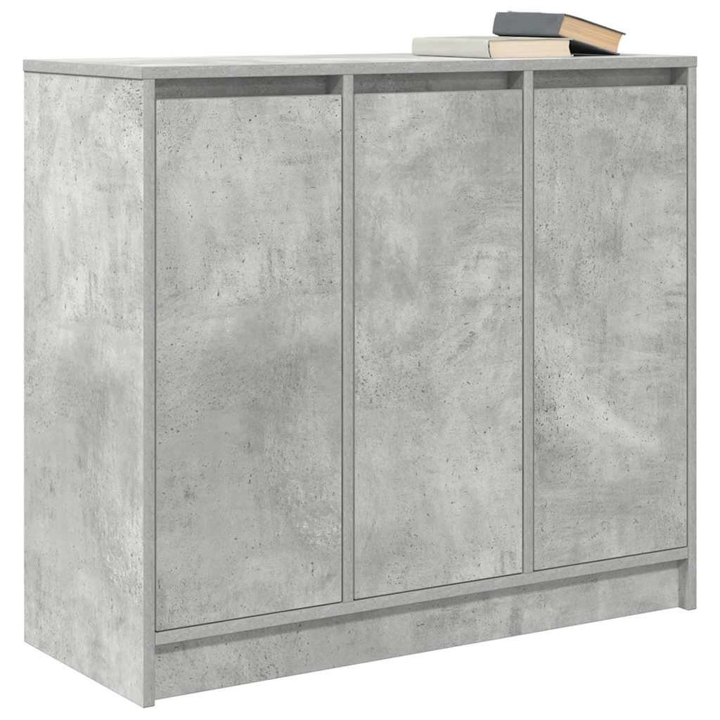 Sideboard Concrete Grey 85x34x76 cm Wood Material