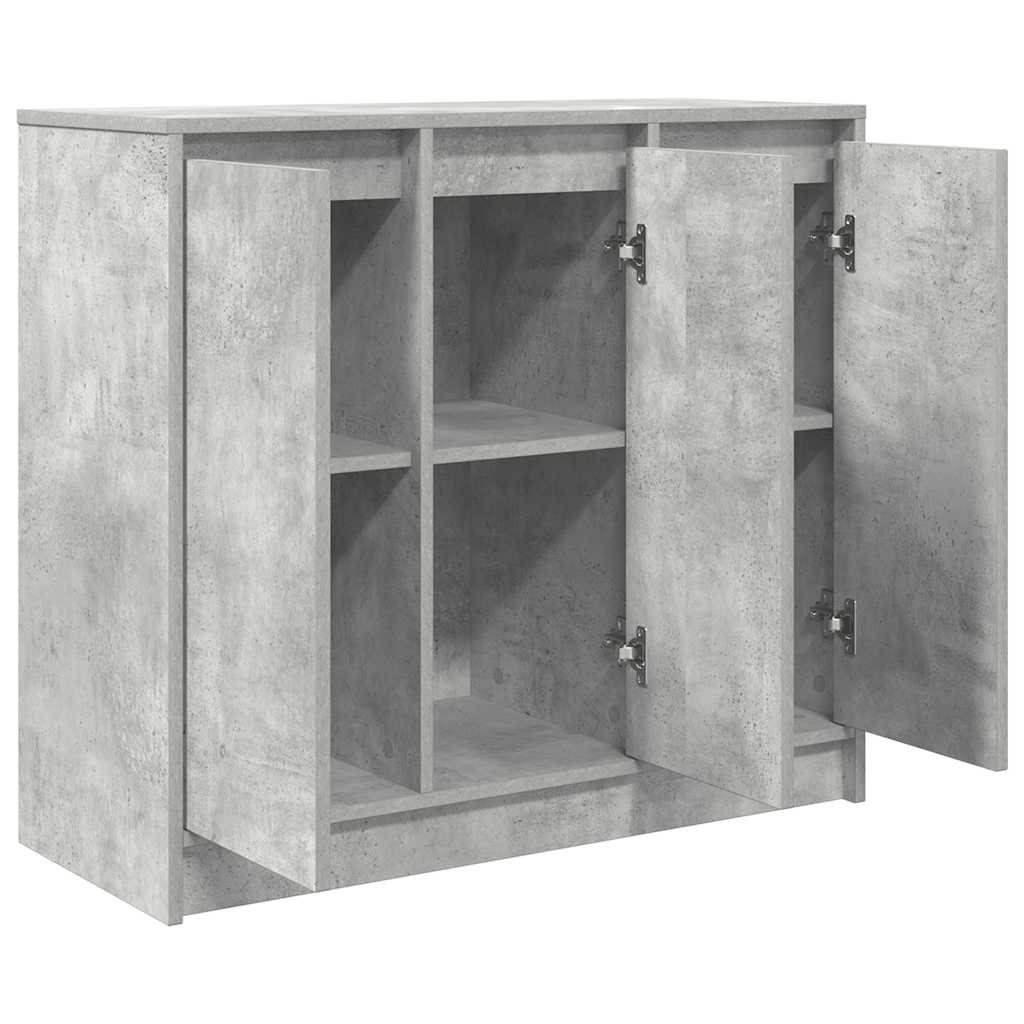Sideboard Concrete Grey 85x34x76 cm Wood Material