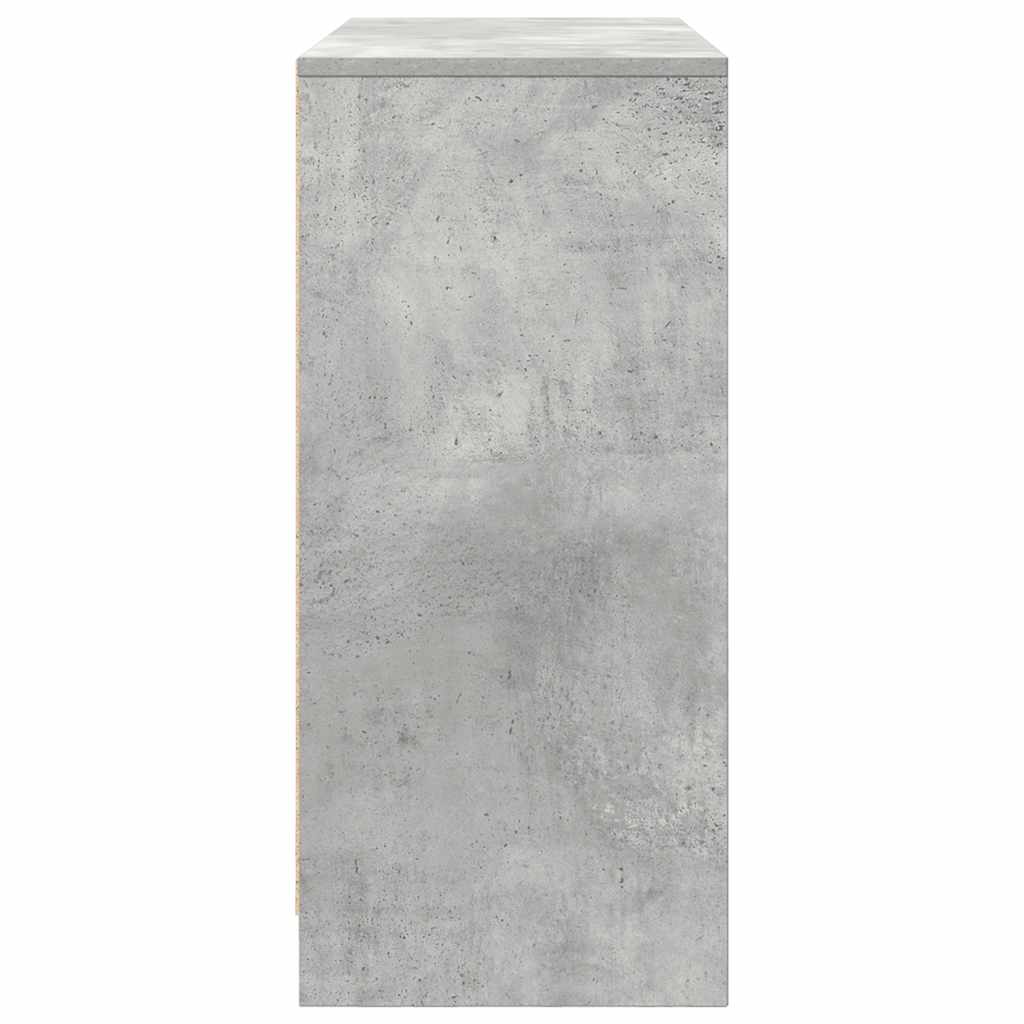Sideboard Concrete Grey 85x34x76 cm Wood Material