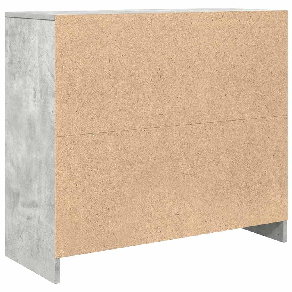 Sideboard Concrete Grey 85x34x76 cm Wood Material