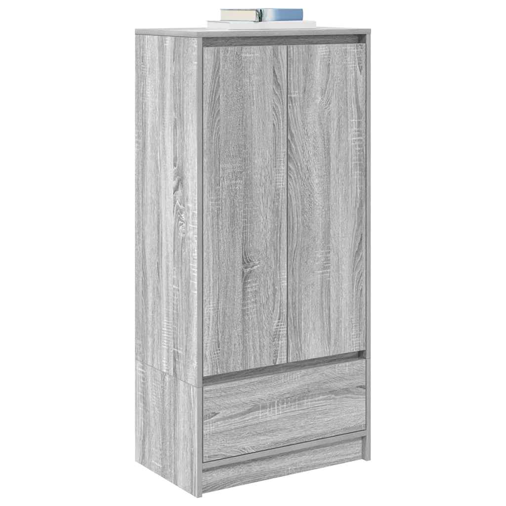 Cabinet with drawer Grey Sonoma 55,5x34x119,5cm wood material
