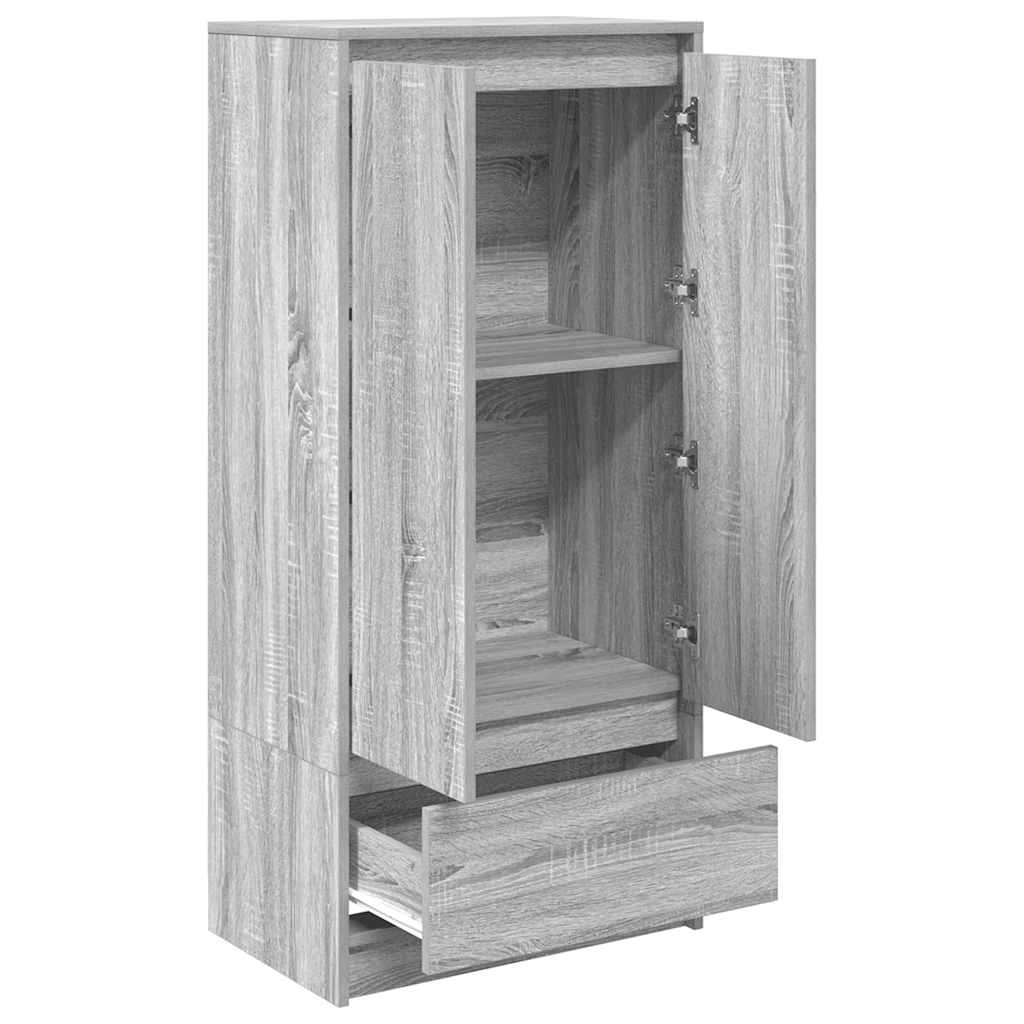 Cabinet with drawer Grey Sonoma 55,5x34x119,5cm wood material