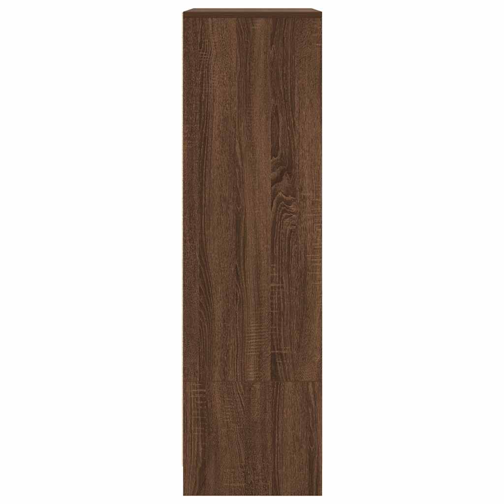 Cabinet with drawer brown oak look 55.5x34x119.5 cm