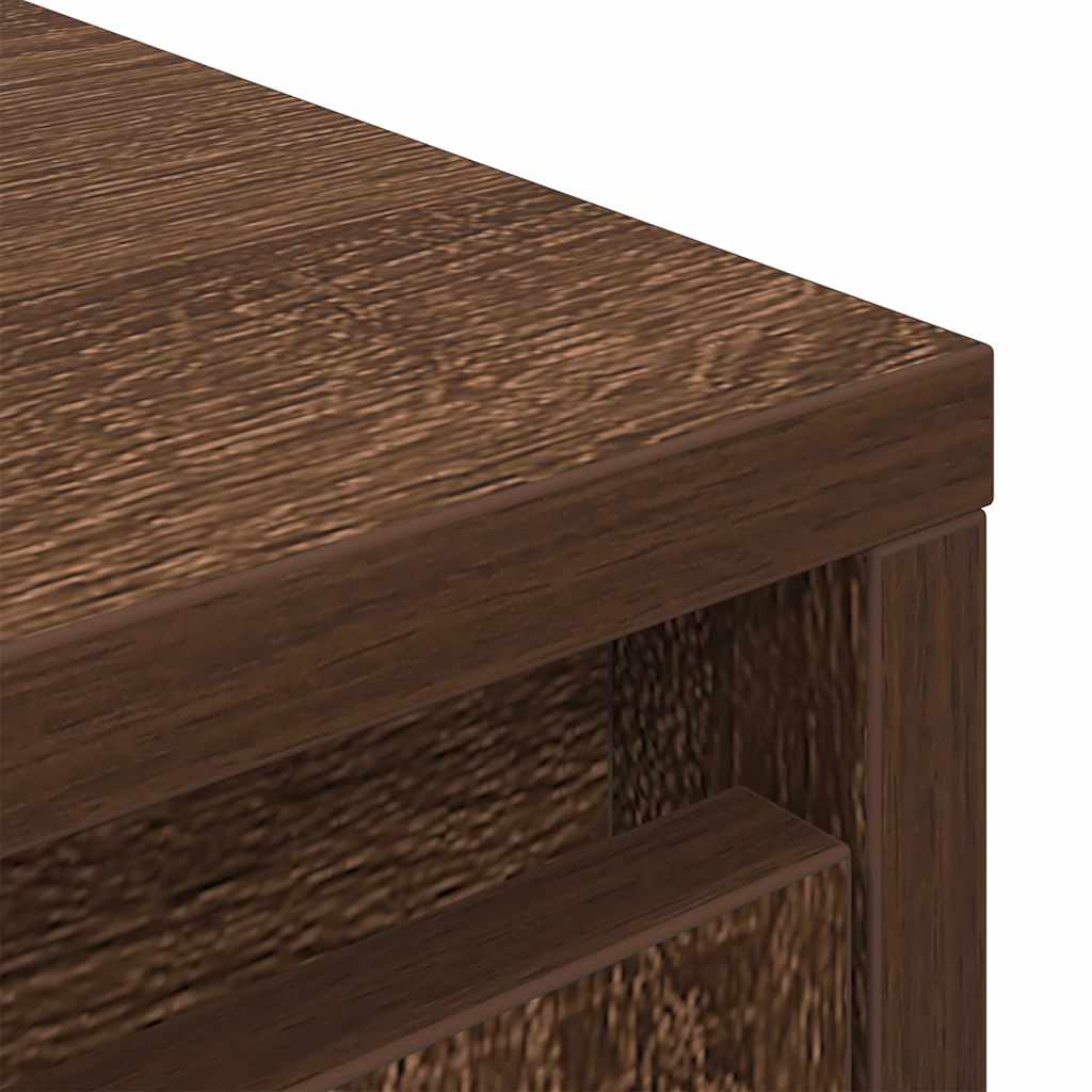 Cabinet with drawer brown oak look 55.5x34x119.5 cm