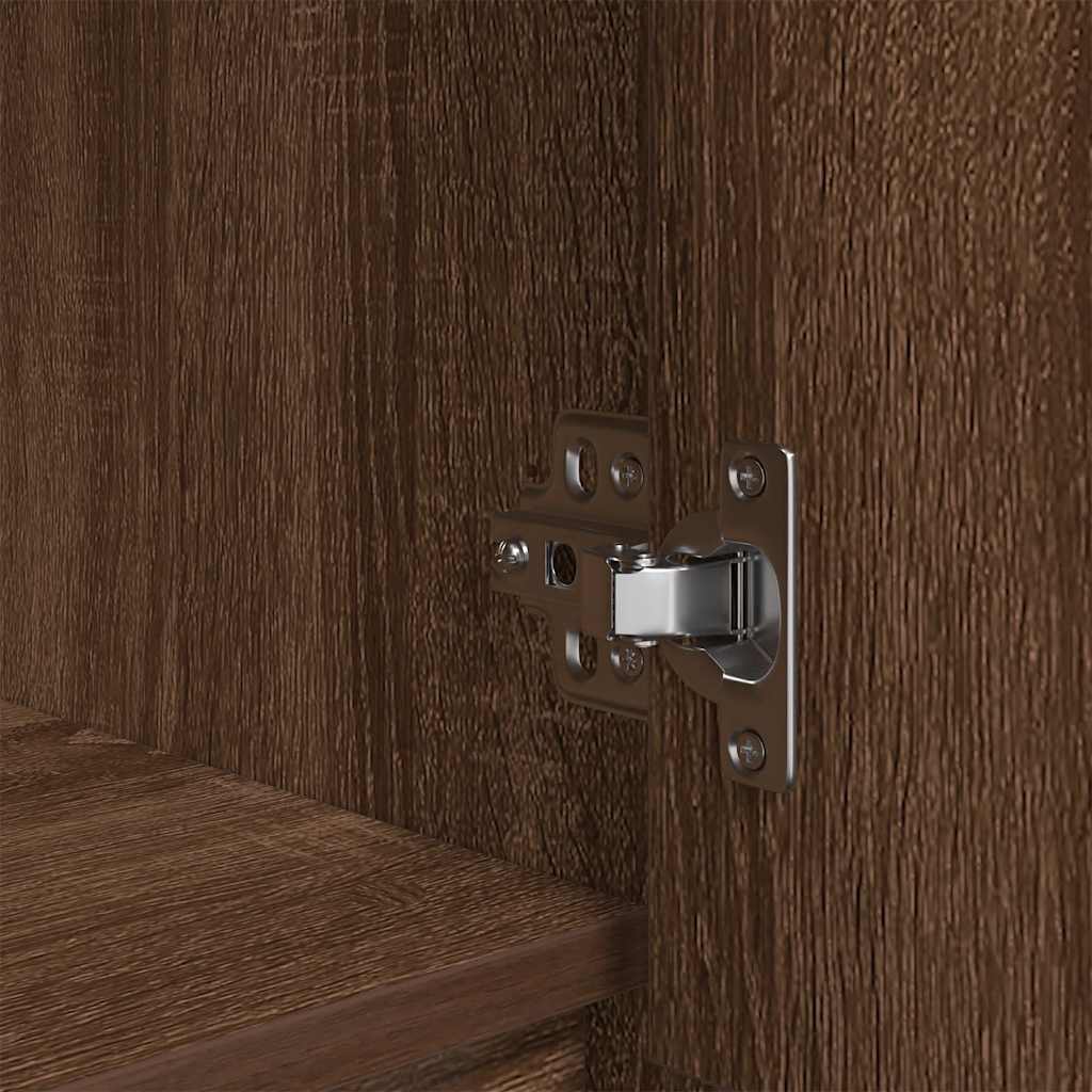 Cabinet with drawer brown oak look 55.5x34x119.5 cm