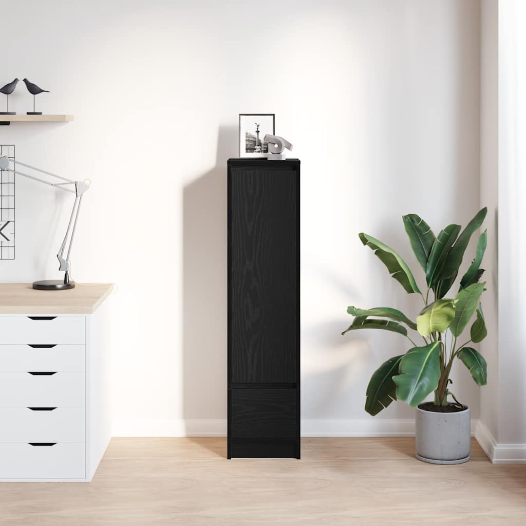 Highboard Black Oak Look 29.5x34x119.5 cm Wood Material