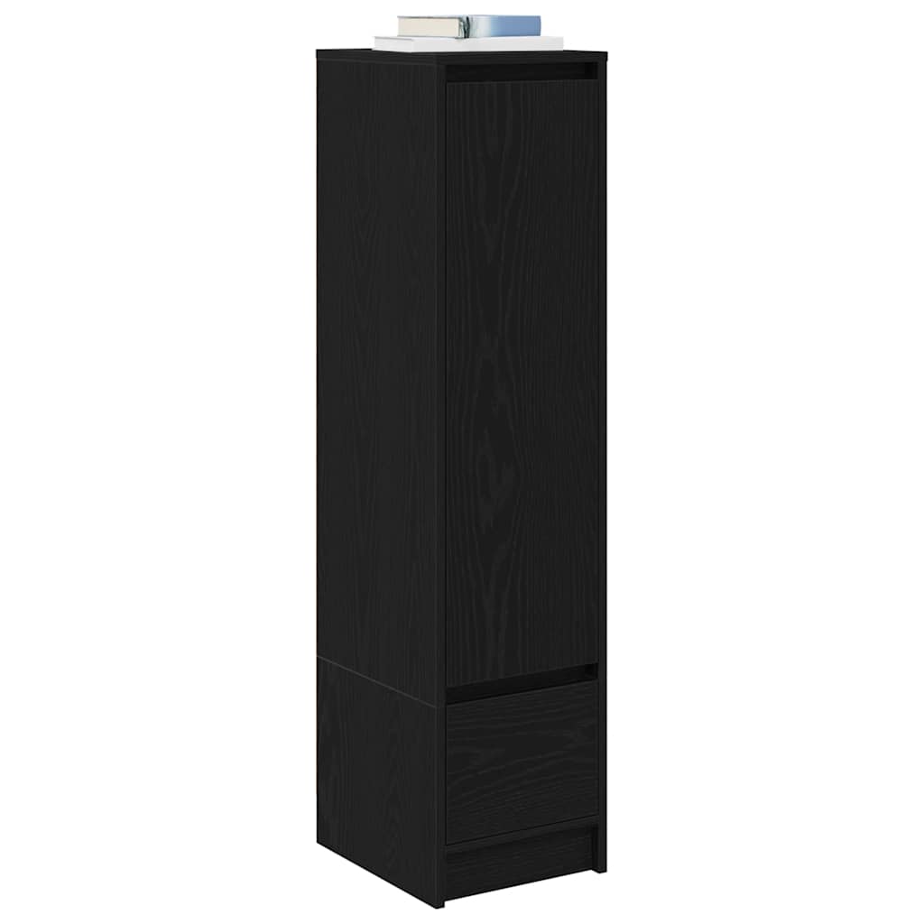 Highboard Black Oak Look 29.5x34x119.5 cm Wood Material