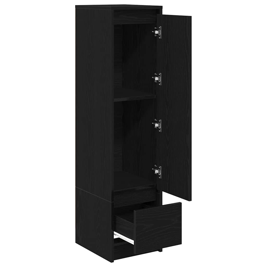 Highboard Black Oak Look 29.5x34x119.5 cm Wood Material