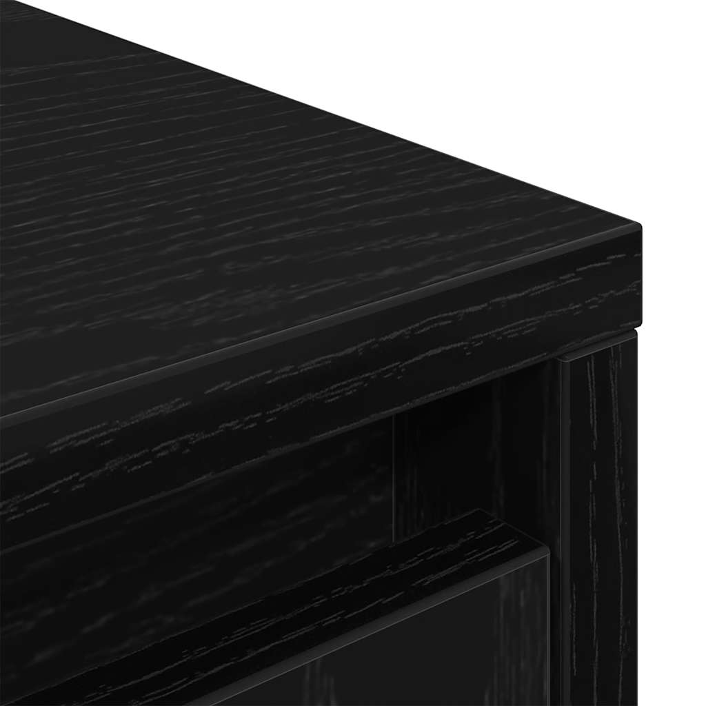 Highboard Black Oak Look 29.5x34x119.5 cm Wood Material