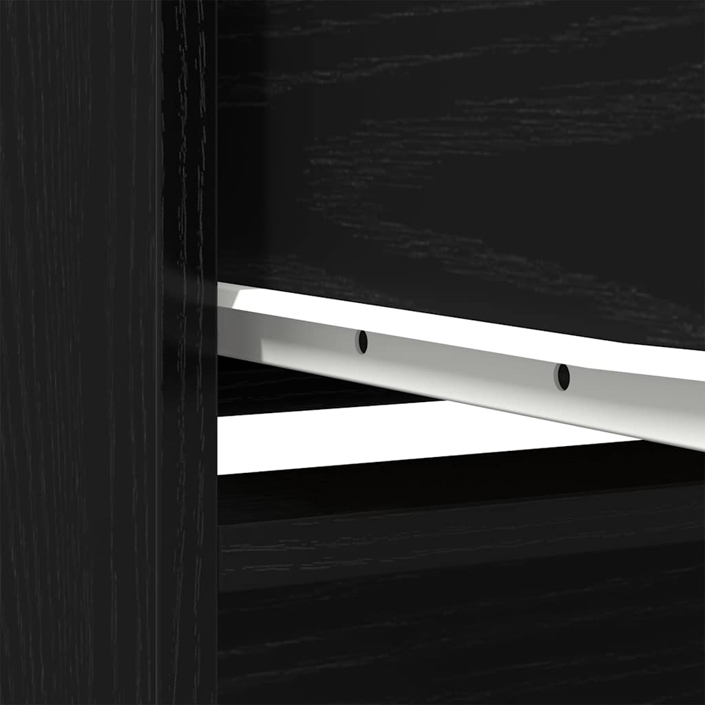 Highboard Black Oak Look 29.5x34x119.5 cm Wood Material