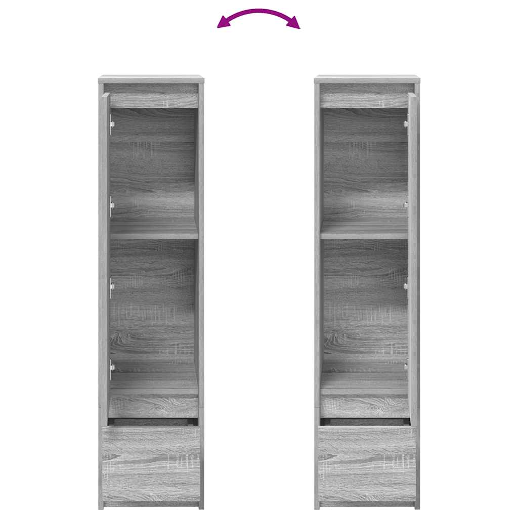Highboard Grey Sonoma 29.5x34x119.5 cm Wood Material
