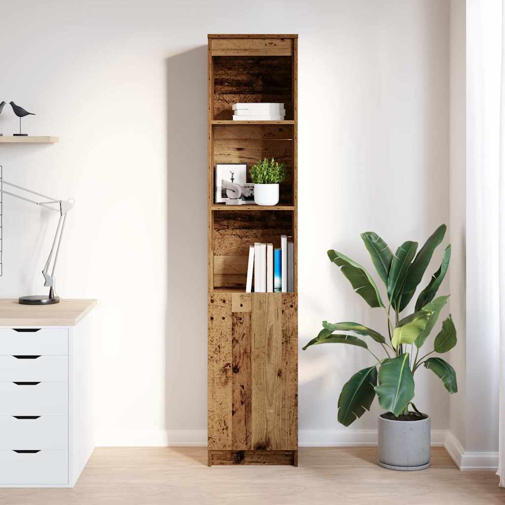 Highboard old wood look 37.5x35x180 cm wood material