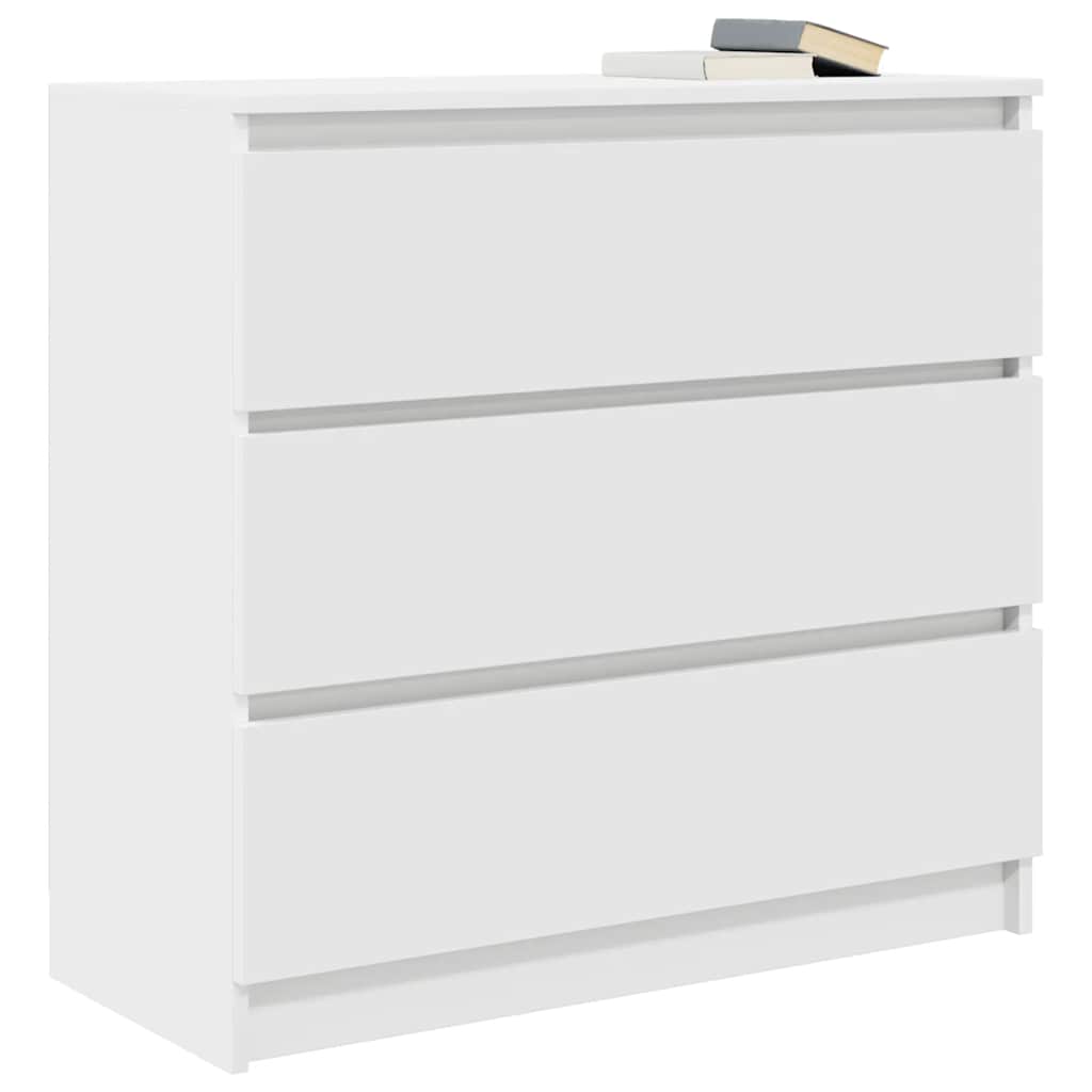 Sideboard White 80x35x76 cm Wood Material