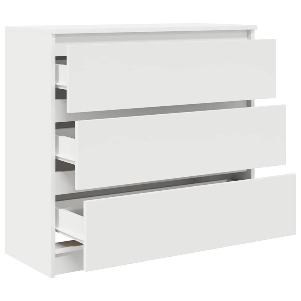 Sideboard White 80x35x76 cm Wood Material