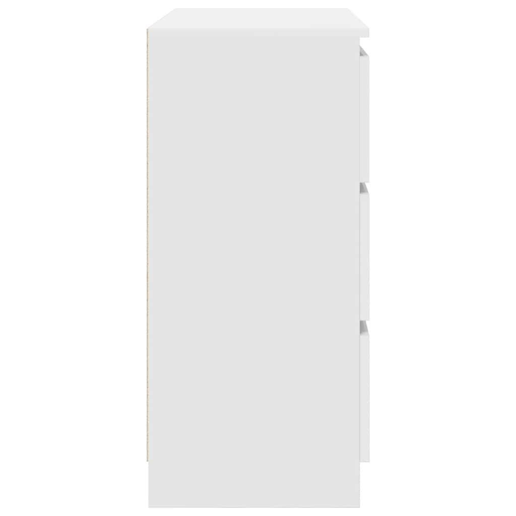 Sideboard White 80x35x76 cm Wood Material