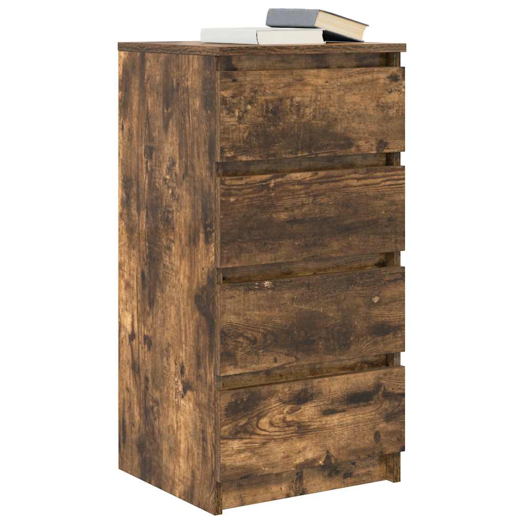 Sideboard smoked oak 37.5x35x76 cm wood material