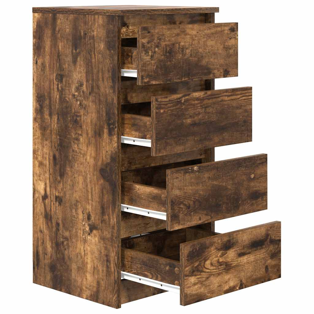 Sideboard smoked oak 37.5x35x76 cm wood material