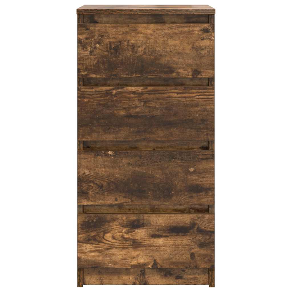 Sideboard smoked oak 37.5x35x76 cm wood material