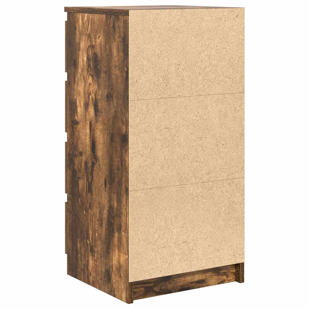 Sideboard smoked oak 37.5x35x76 cm wood material