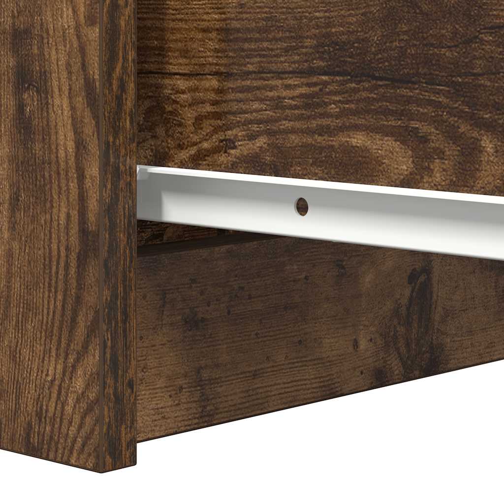 Sideboard with drawers smoked oak 37.5x35x99 cm