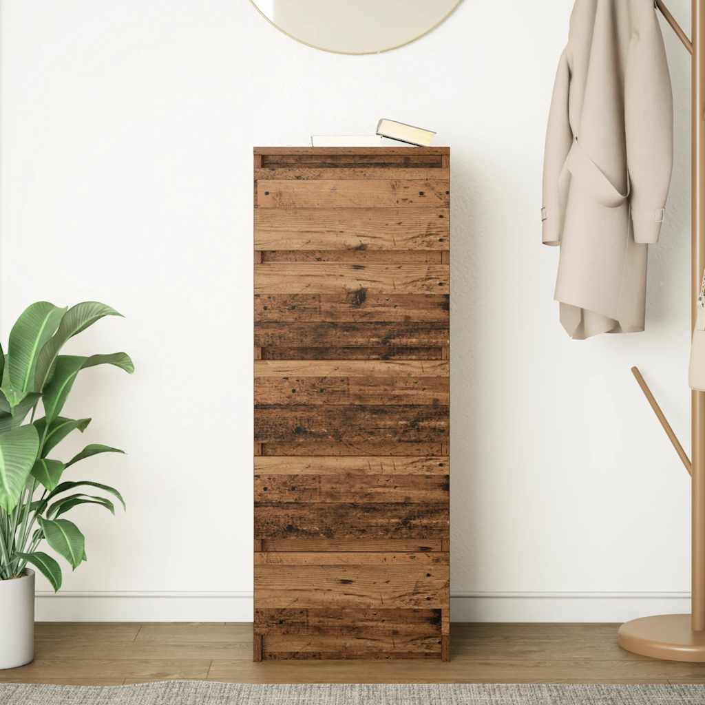 Sideboard with drawers old wood look 37.5x35x99 cm