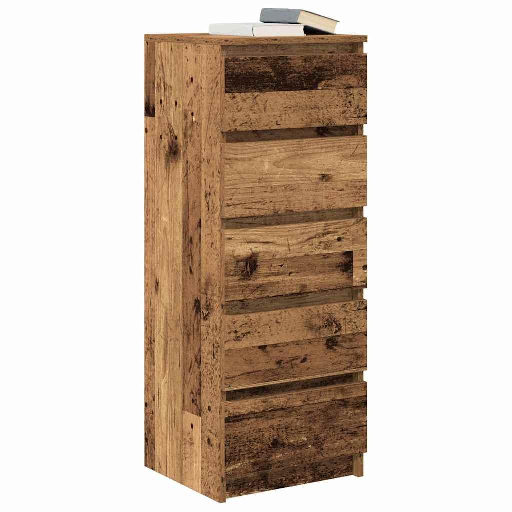 Sideboard with drawers old wood look 37.5x35x99 cm