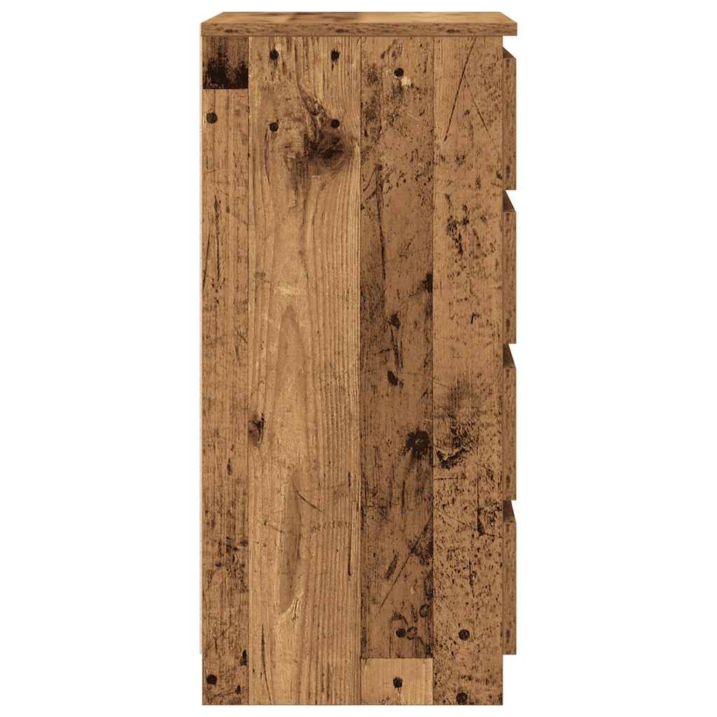 Sideboard with drawers old wood look 37.5x35x99 cm