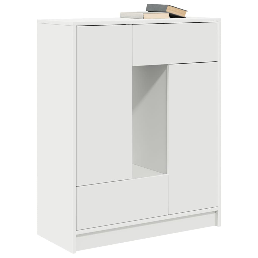 Sideboard mit Schubladen und Türen Weiß 73x31x90 cm