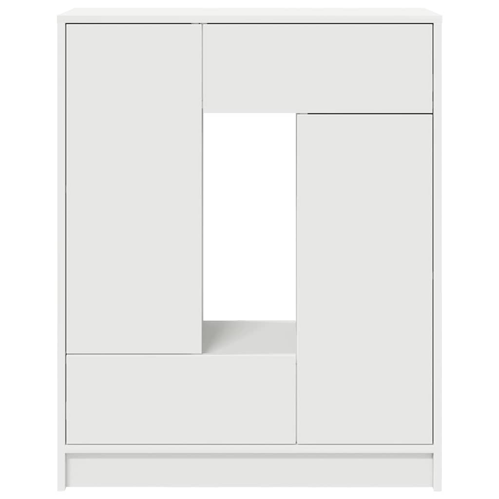 Sideboard mit Schubladen und Türen Weiß 73x31x90 cm