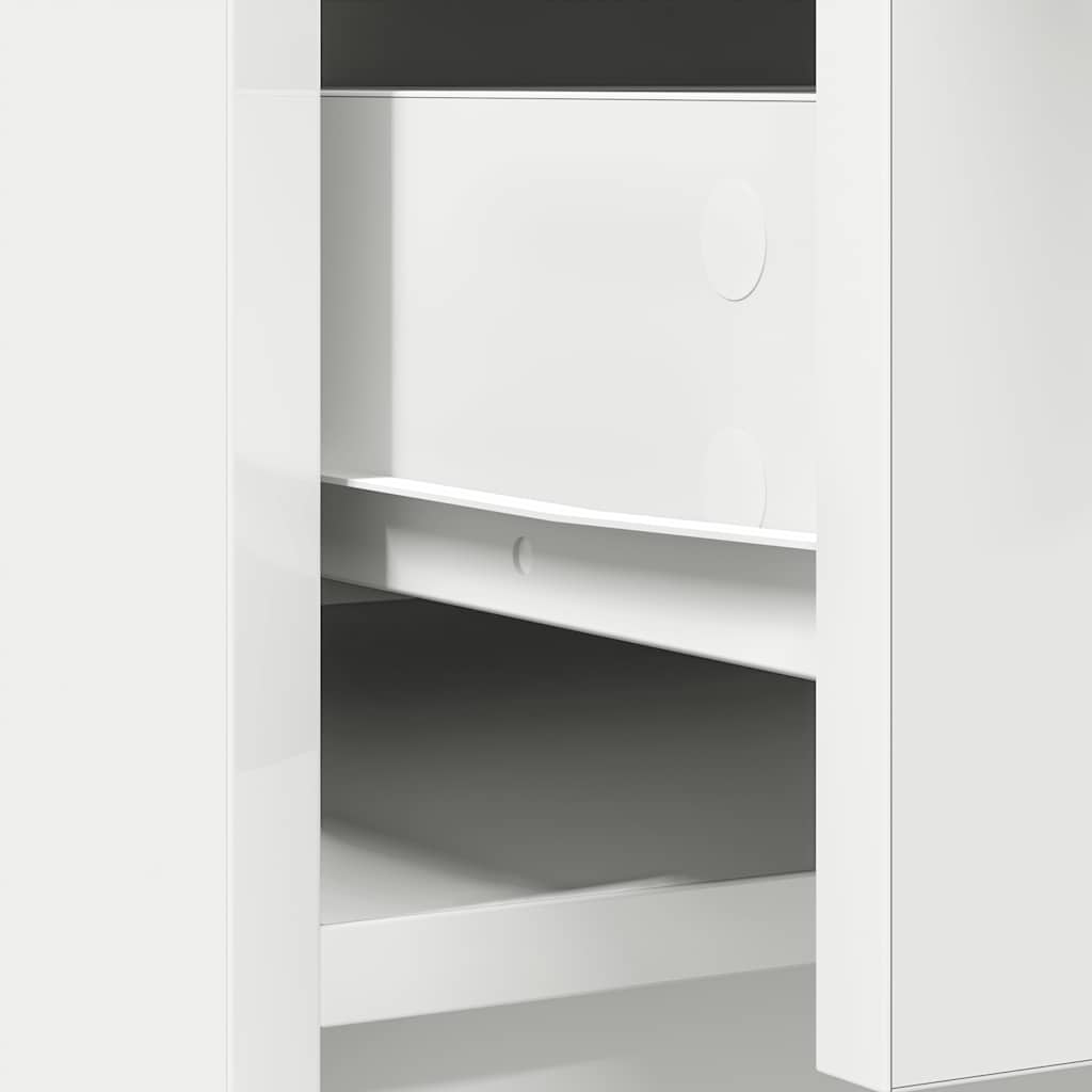 Sideboard mit Schubladen und Türen Weiß 73x31x90 cm