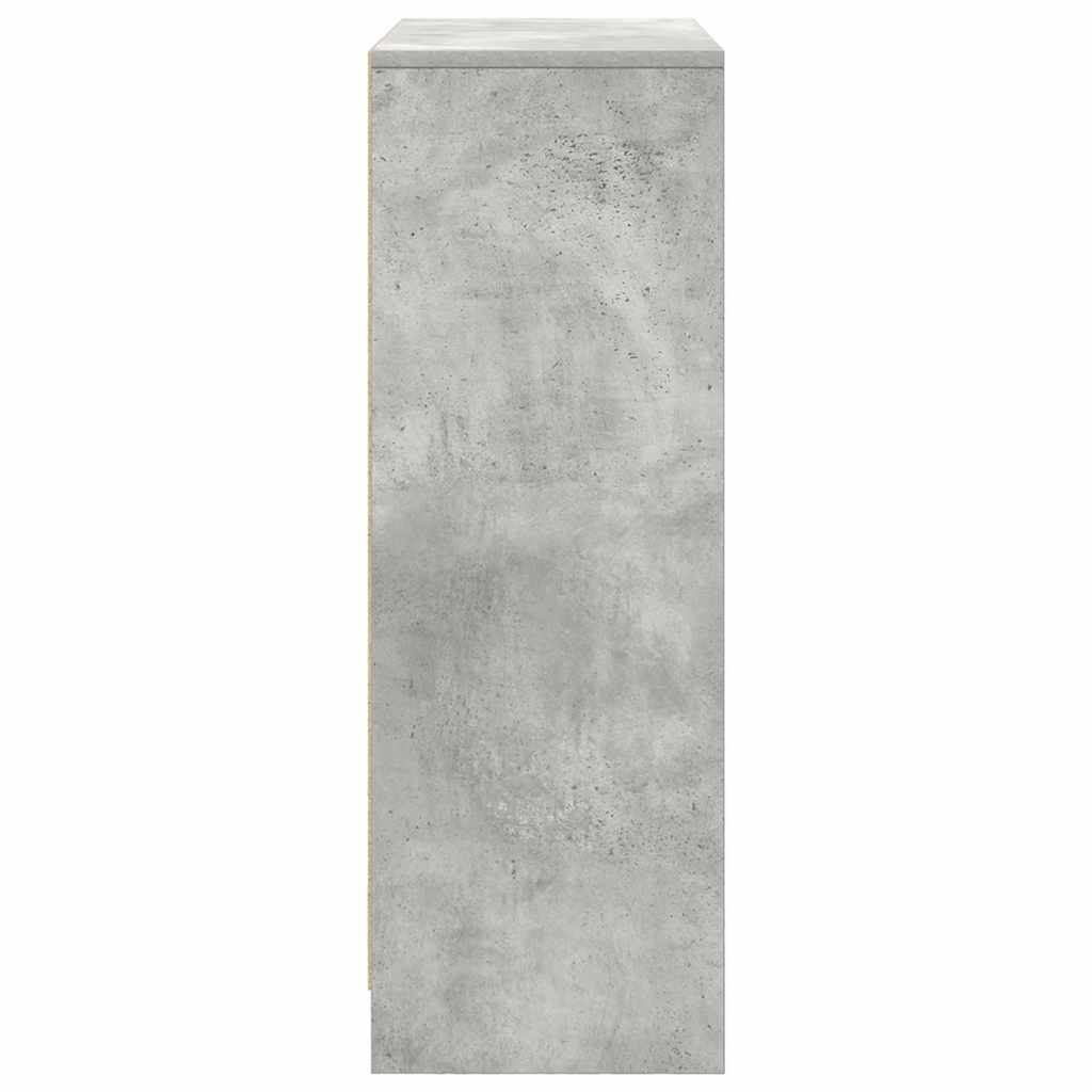 Sideboard with drawers and doors concrete grey 73x31x90 cm