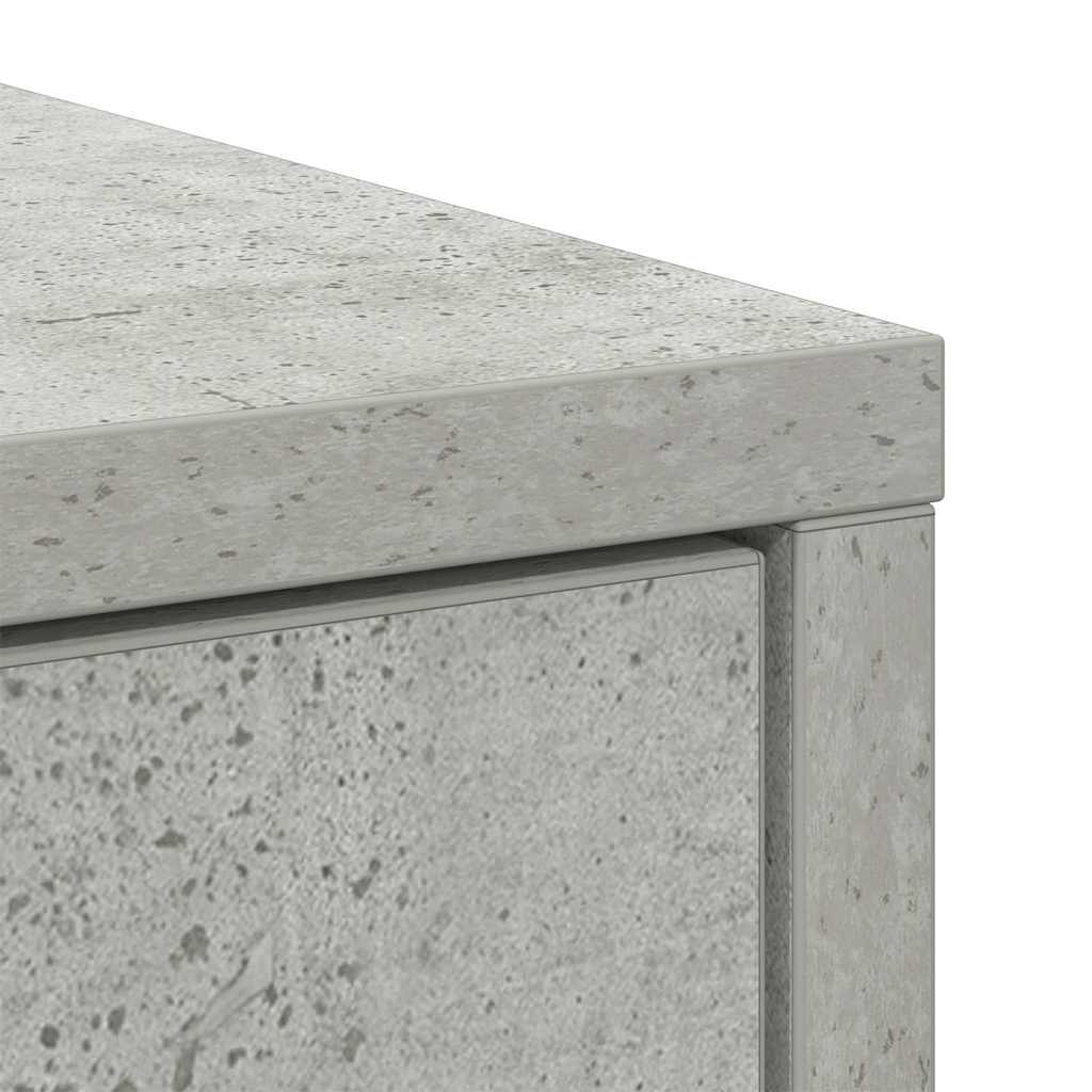 Sideboard with drawers and doors concrete grey 73x31x90 cm