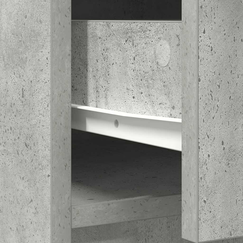Sideboard with drawers and doors concrete grey 73x31x90 cm