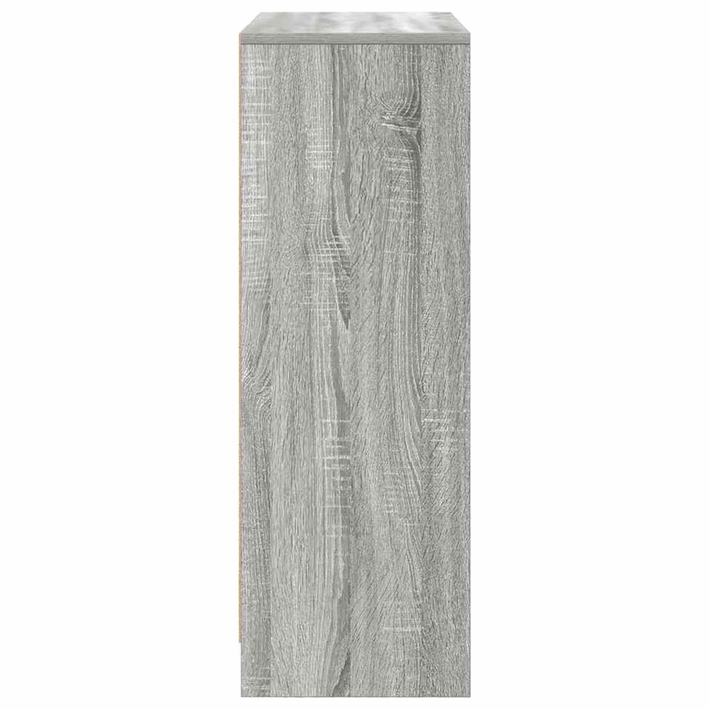 Sideboard with drawers and doors Grey Sonoma 73x31x90 cm