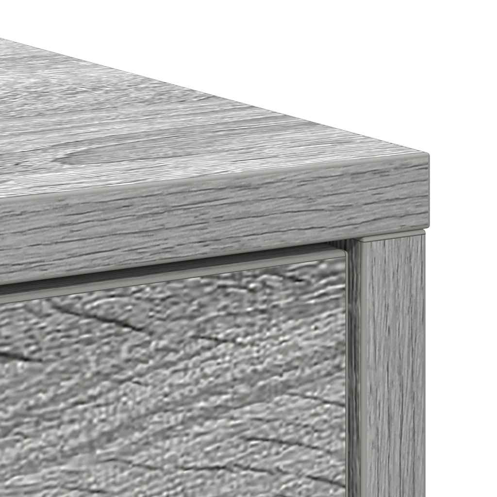 Sideboard with drawers and doors Grey Sonoma 73x31x90 cm
