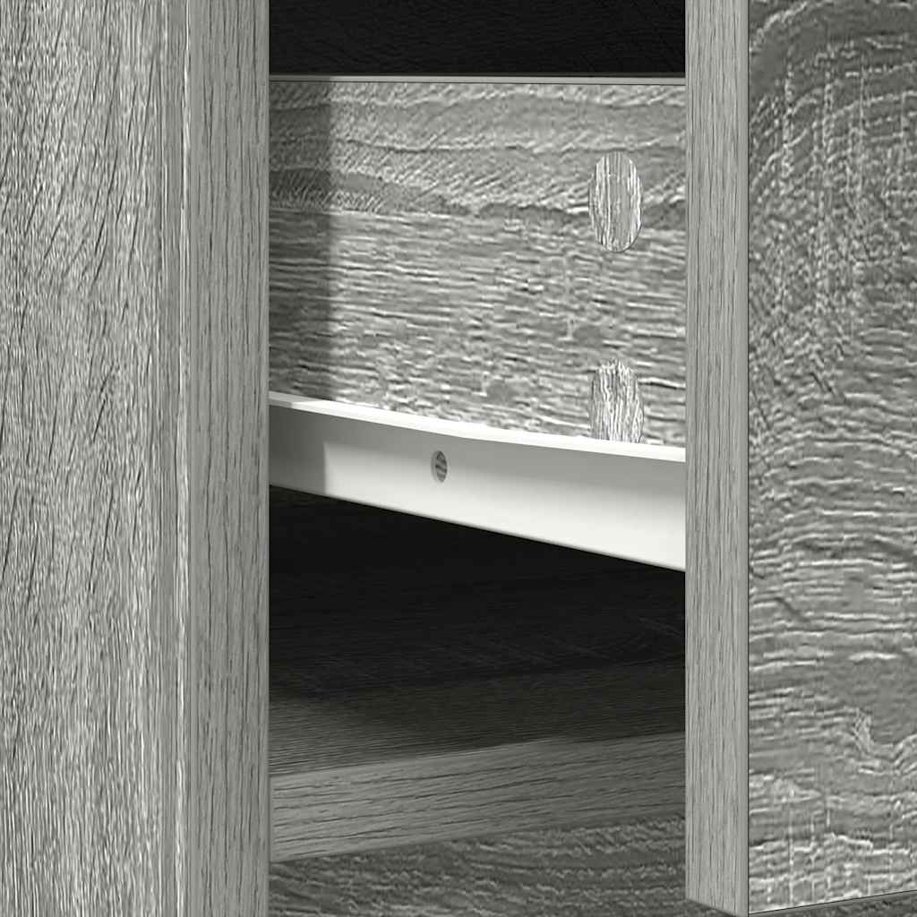 Sideboard with drawers and doors Grey Sonoma 73x31x90 cm