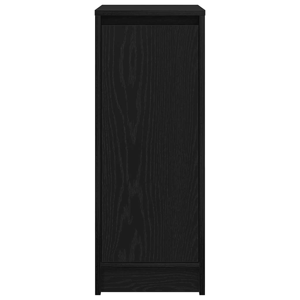Schuhschrank Schwarz Eichen-Optik 29,5x34x76 cm Holzwerkstoff