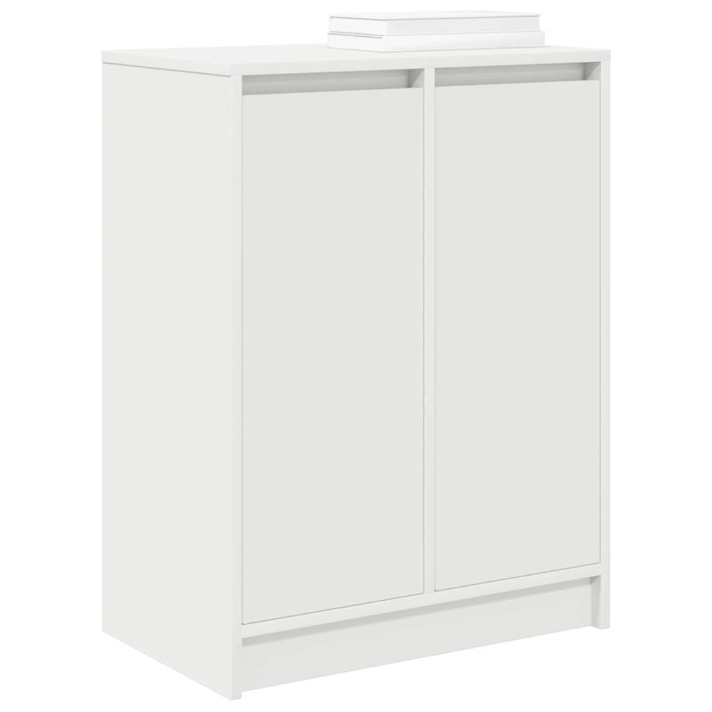 Shoe Cabinet White 57x34x76 cm Wood Material