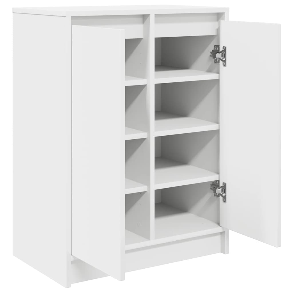 Shoe Cabinet White 57x34x76 cm Wood Material