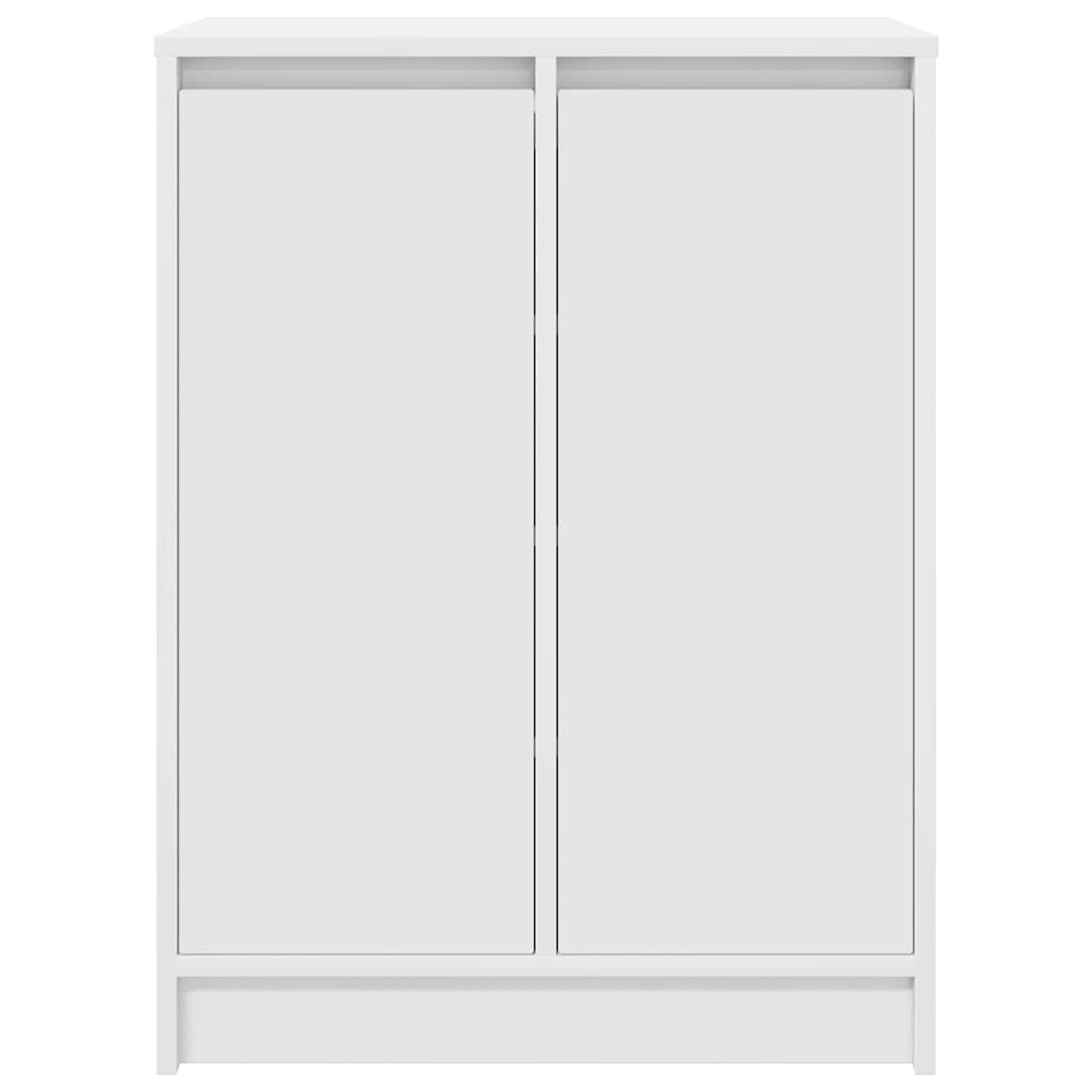 Shoe Cabinet White 57x34x76 cm Wood Material