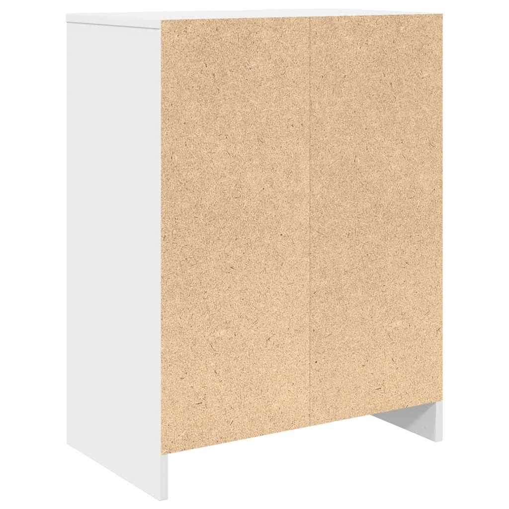 Shoe Cabinet White 57x34x76 cm Wood Material