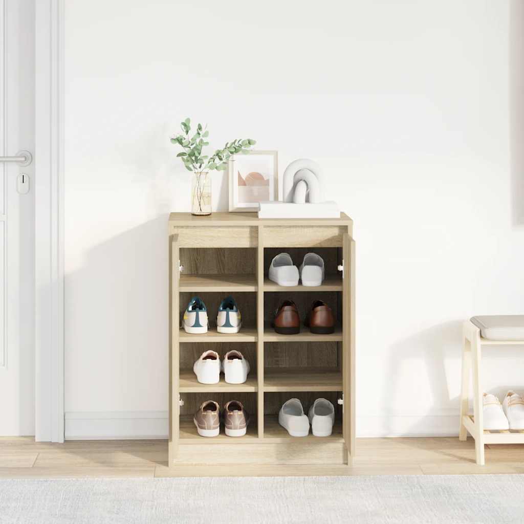 Shoe cabinet Sonoma oak 57x34x76 cm wood material