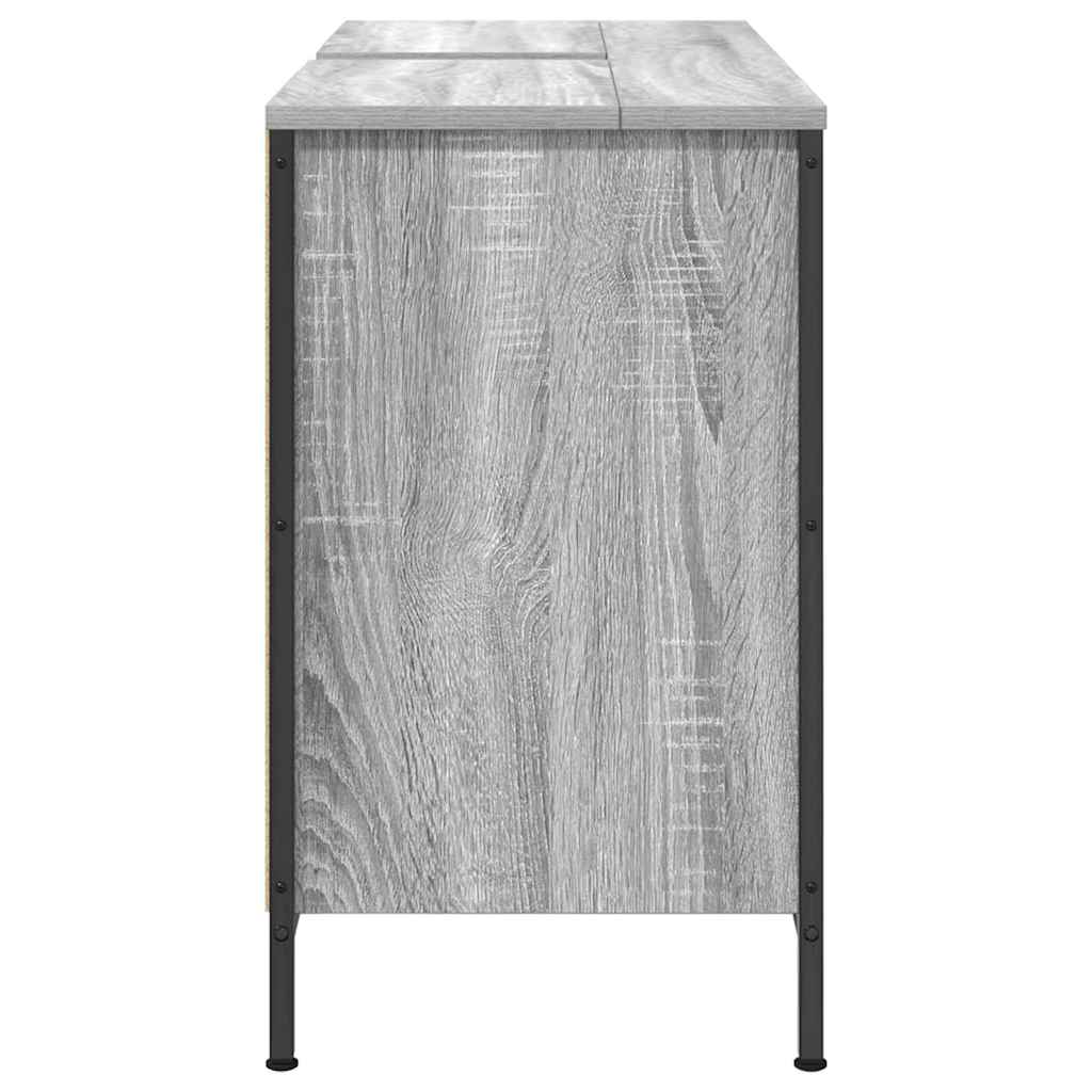 Waschbeckenunterschrank mit Schubladen Grau Sonoma 90x34,5x60cm