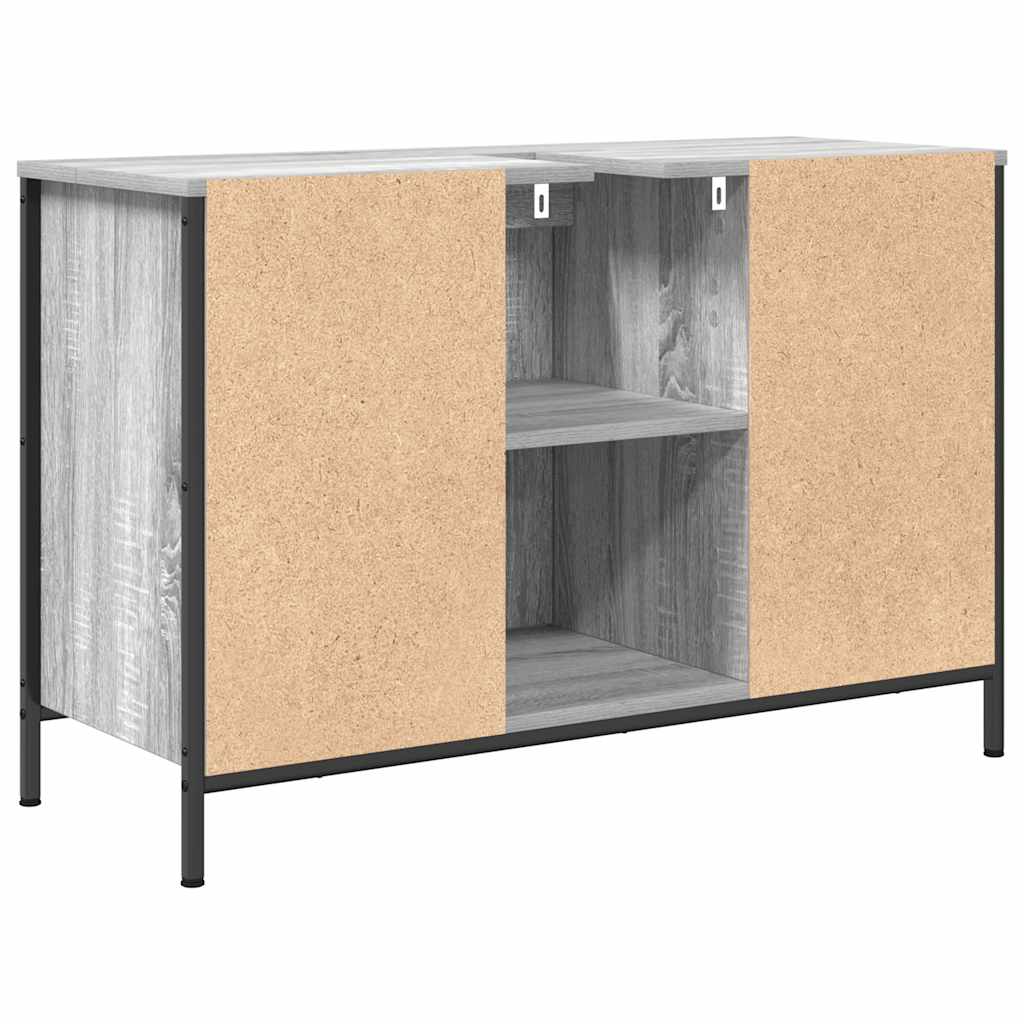 Waschbeckenunterschrank mit Schubladen Grau Sonoma 90x34,5x60cm