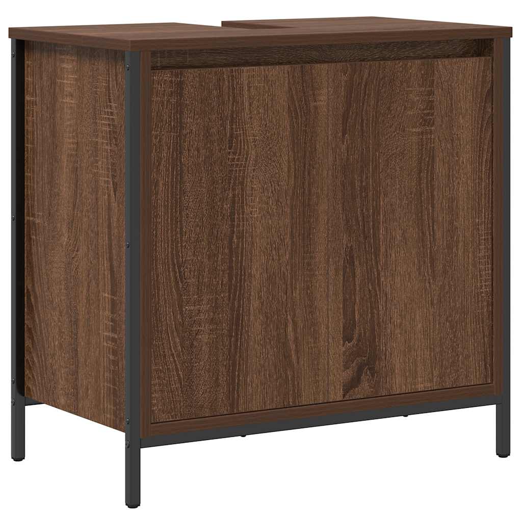 Waschbeckenunterschrank Braun Eichen-Optik 60x34,5x60 cm