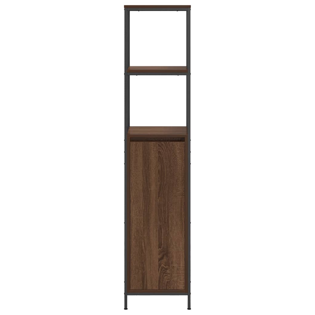 Badschrank mit Regalen Braun Eichen-Optik 36x35x165 cm