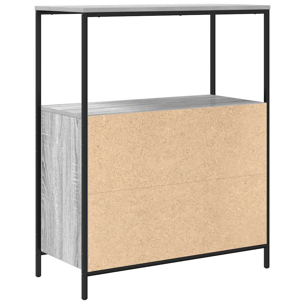 Bathroom cabinet with shelves gray Sonoma 76.5x35x95 cm
