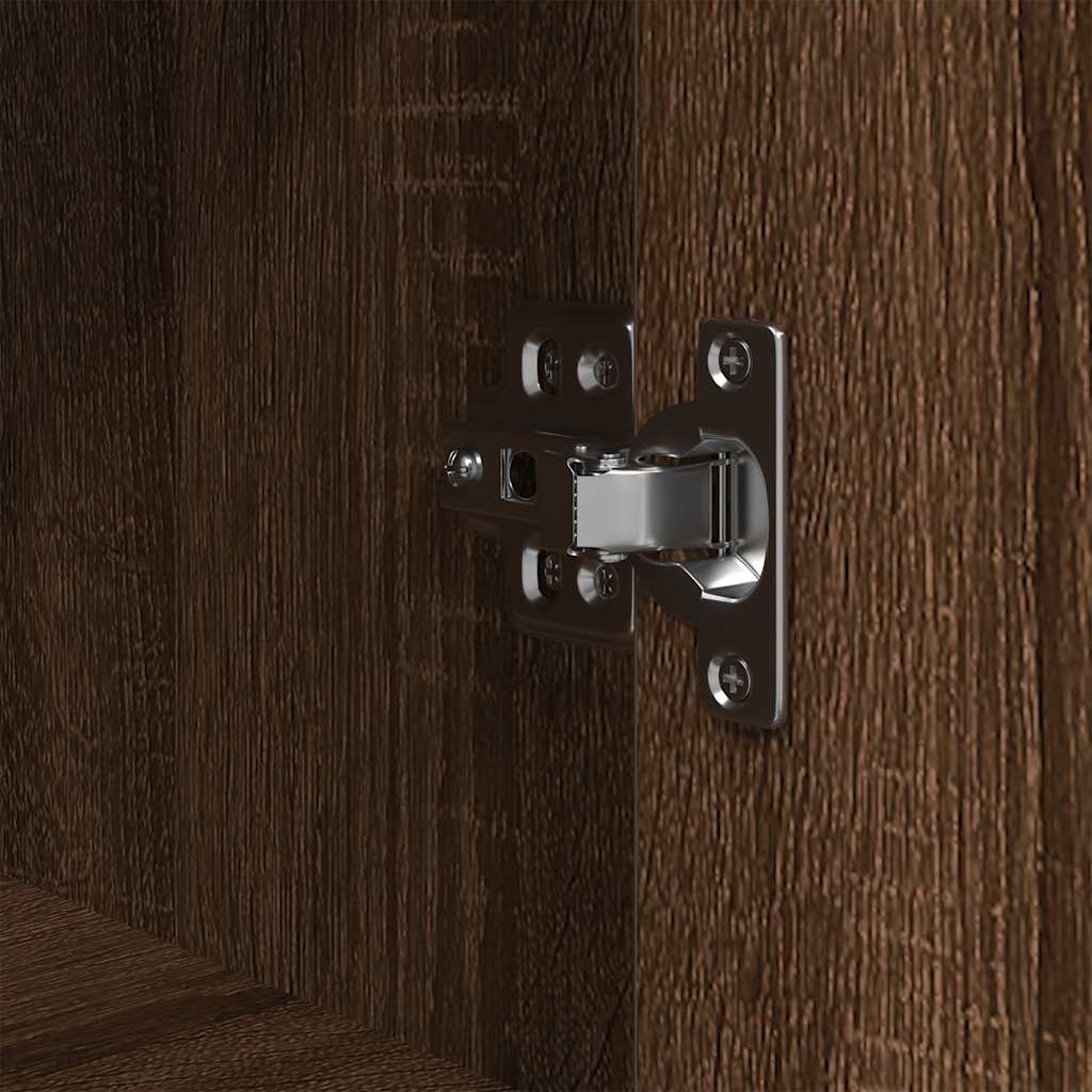 Badschrank mit Regalen Braun Eichen-Optik 76,5x35x95 cm